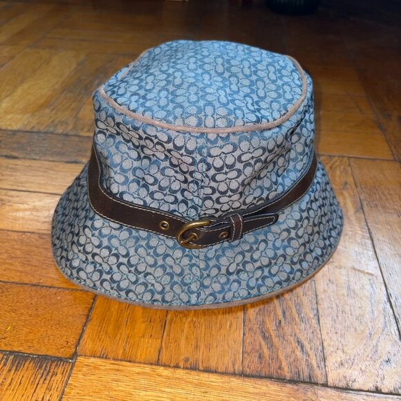 COACH signature Bucket Hat - Blue - Picture 1 of 2